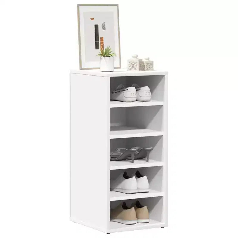 vidaXL Meuble à chaussures blanc en bois d'ingénierie 31,5x35x70 cm Armoire à chaussures