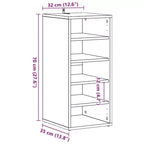 vidaXL Meuble à chaussures blanc en bois d'ingénierie 31,5x35x70 cm Armoire à chaussures