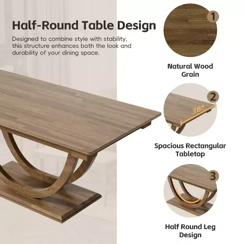Ensemble de salle à manger 6 pièces pour 6 personnes, ensemble de table de cuisine familiale avec chaises de salle à manger et banc rembourrés ergonomiques - ModernLuxe