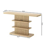 ModernLuxe Table console Table d'entrée Table de bout de canapé Présentoir Table d'appoint avec 2 étagères de rangement ouvertes