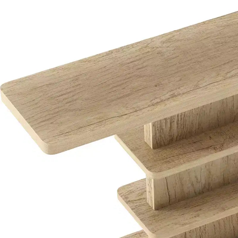 ModernLuxe Table console Table d'entrée Table de bout de canapé Présentoir Table d'appoint avec 2 étagères de rangement ouvertes