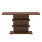 ModernLuxe Table console Table d'entrée Table de bout de canapé Présentoir Table d'appoint avec 2 étagères de rangement ouvertes