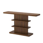 ModernLuxe Table console Table d'entrée Table de bout de canapé Présentoir Table d'appoint avec 2 étagères de rangement ouvertes