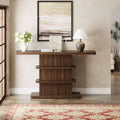 ModernLuxe Console Table Entryway Table Sofa Side Table Display Stand Accent Table with 2 Tier Open Storage Shelves