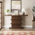 ModernLuxe Console Table Entryway Table Sofa Side Table Display Stand Accent Table with 2 Tier Open Storage Shelves