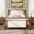 Christopher Knight Home Takashi Modern Wooden Velvet Upholstered Platform Bed with Button Tufted Headboard