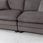 GDFStudio Dulles Moderne 77,95 places canapé causeuse modulaire en bois massif et chenille