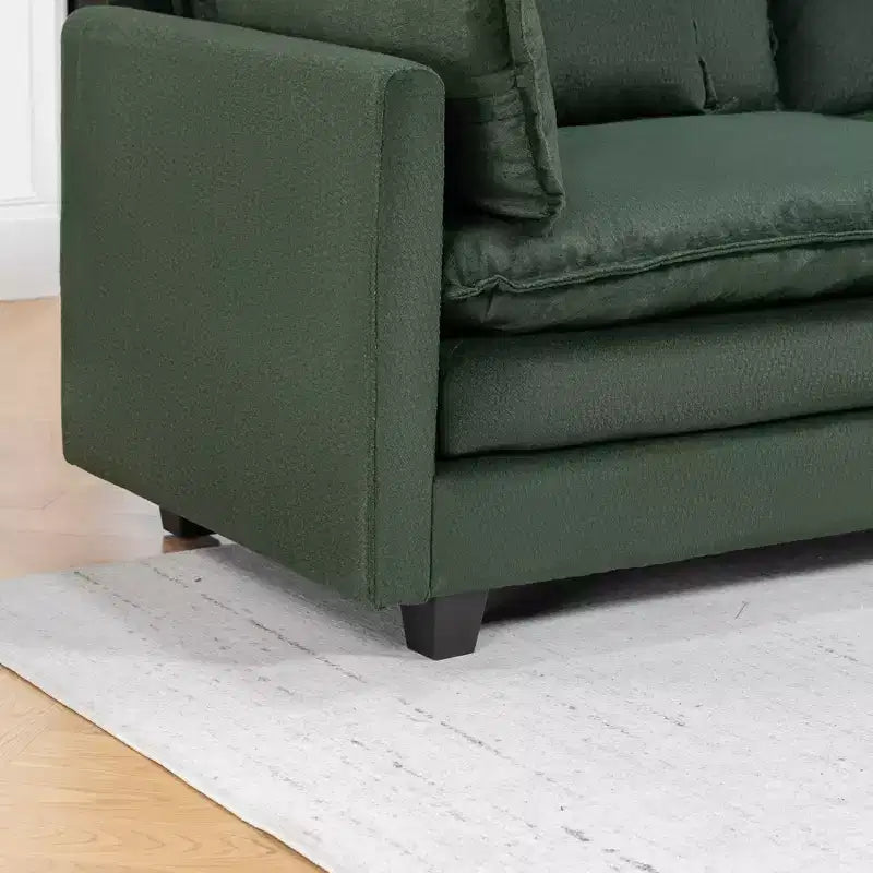 GDFStudio Dulles Moderne 77,95 places canapé causeuse modulaire en bois massif et chenille