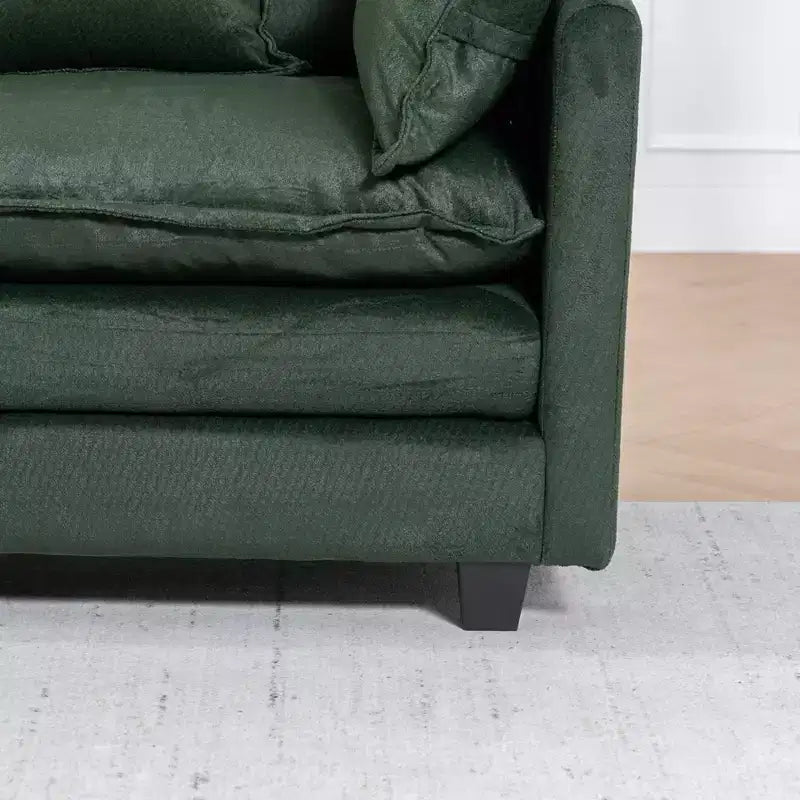 GDFStudio Dulles Moderne 77,95 places canapé causeuse modulaire en bois massif et chenille