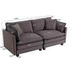 GDFStudio Dulles Moderne 77,95 places canapé causeuse modulaire en bois massif et chenille