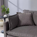 GDFStudio Dulles Moderne 77,95 places canapé causeuse modulaire en bois massif et chenille
