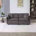 GDFStudio Dulles Moderne 77,95 places canapé causeuse modulaire en bois massif et chenille
