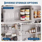 Meuble de rangement haut de cuisine de style campagnard de 72 po avec 2 portes de grange et 3 tiroirs