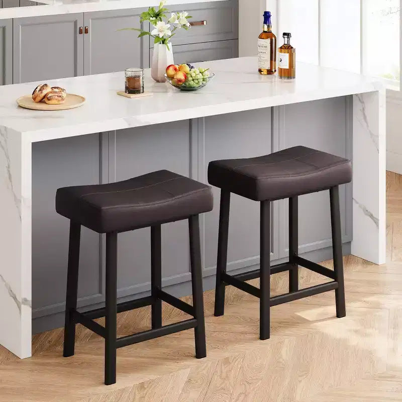 Tabourets de bar hauteur comptoir avec surface rembourrée pour salle à manger, bar à domicile