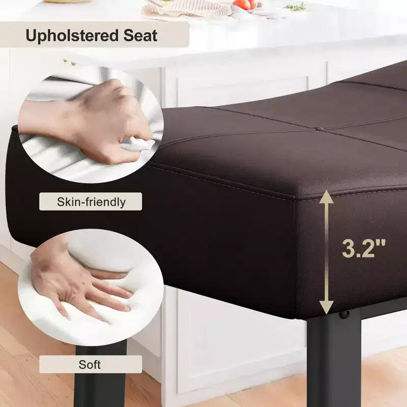 Tabourets de bar hauteur comptoir avec surface rembourrée pour salle à manger, bar à domicile