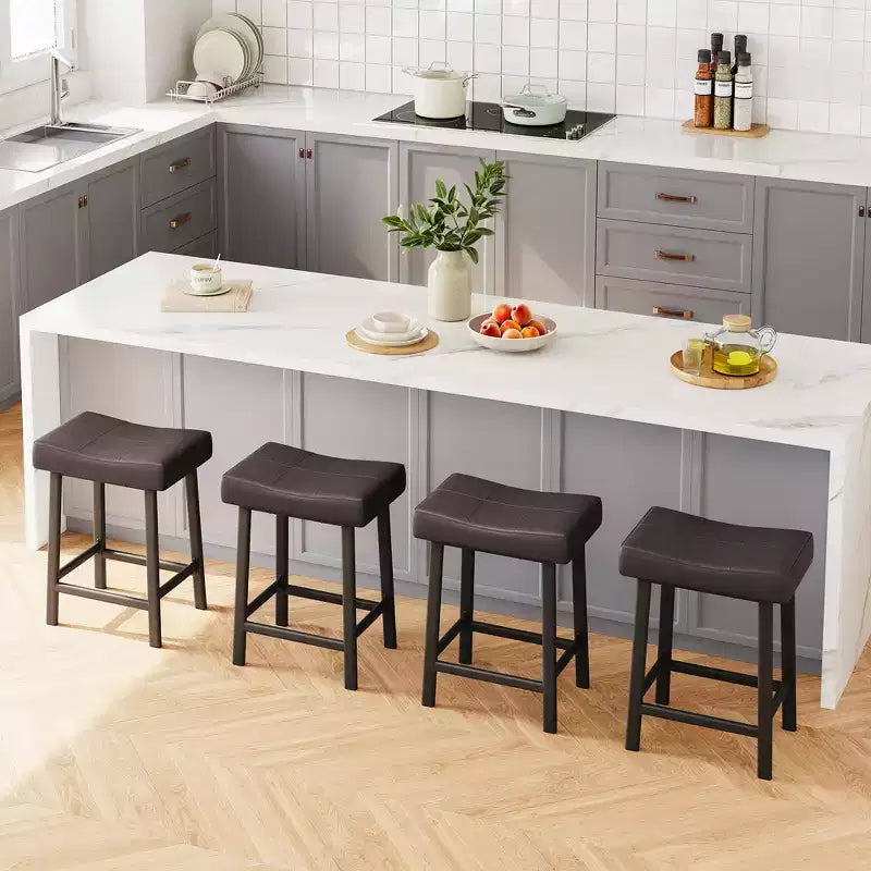 Tabourets de bar hauteur comptoir avec surface rembourrée pour salle à manger, bar à domicile