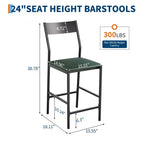 Tabourets de bar hauteur comptoir avec surface rembourrée pour salle à manger, bar à domicile