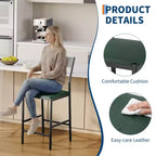 Tabourets de bar hauteur comptoir avec surface rembourrée pour salle à manger, bar à domicile