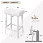 Tabourets de bar hauteur comptoir avec surface rembourrée pour salle à manger, bar à domicile