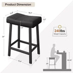 Tabourets de bar hauteur comptoir avec surface rembourrée pour salle à manger, bar à domicile