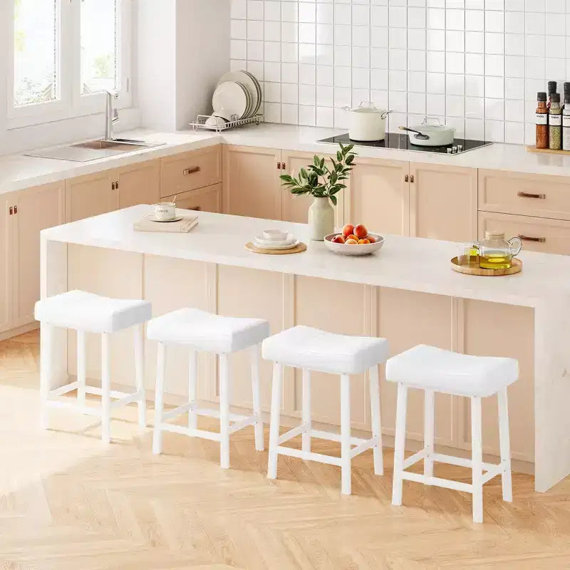 Tabourets de bar hauteur comptoir avec surface rembourrée pour salle à manger, bar à domicile