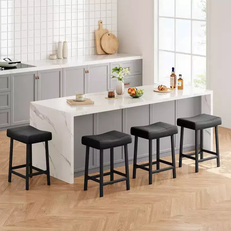Tabourets de bar hauteur comptoir avec surface rembourrée pour salle à manger, bar à domicile