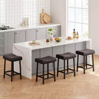 Tabourets de bar hauteur comptoir avec surface rembourrée pour salle à manger, bar à domicile