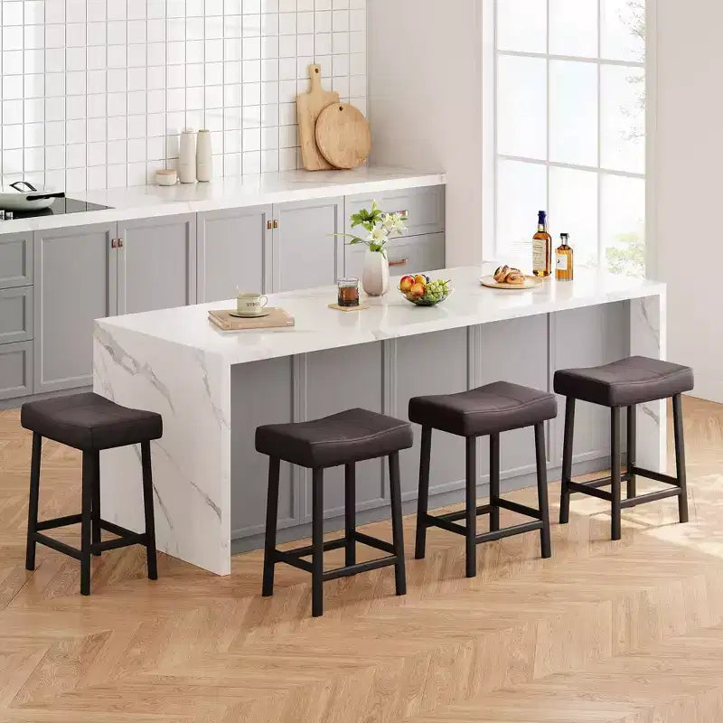 Tabourets de bar hauteur comptoir avec surface rembourrée pour salle à manger, bar à domicile