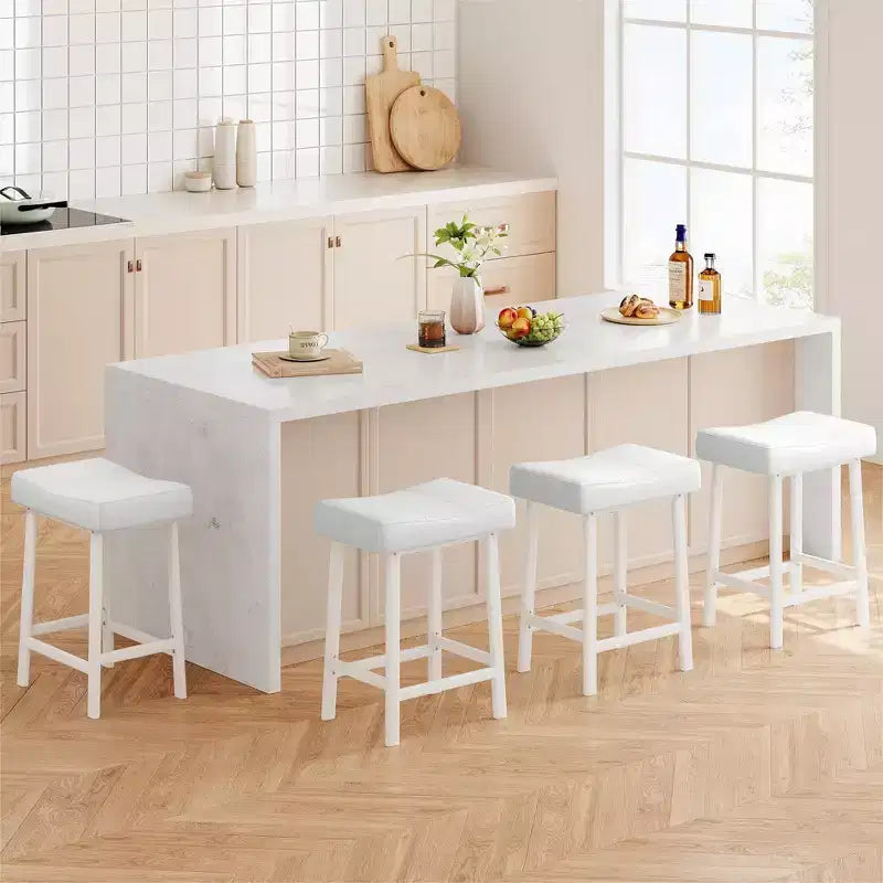 Tabourets de bar hauteur comptoir avec surface rembourrée pour salle à manger, bar à domicile