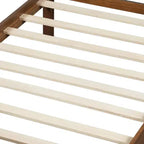 Lit plateforme double FAMYYT avec tête et pied de lit, assemblage facile