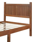 Lit plateforme double FAMYYT avec tête et pied de lit, assemblage facile