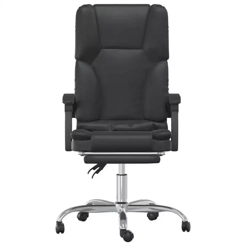 vidaXL Chaise de bureau de massage Noir Similicuir, Métal, Contreplaqué Grande