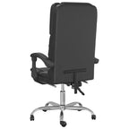 vidaXL Chaise de bureau de massage Noir Similicuir, Métal, Contreplaqué Grande