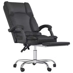 vidaXL Chaise de bureau de massage Noir Similicuir, Métal, Contreplaqué Grande