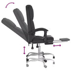vidaXL Chaise de bureau de massage Noir Similicuir, Métal, Contreplaqué Grande