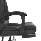 vidaXL Chaise de bureau de massage Noir Similicuir, Métal, Contreplaqué Grande