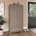 Meuble de rangement haut d'entrée de 32" l x 65" H avec portes, tiroir et étagères réglables, 4 finitions