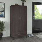 Meuble de rangement haut d'entrée de 32" l x 65" H avec portes, tiroir et étagères réglables, 4 finitions