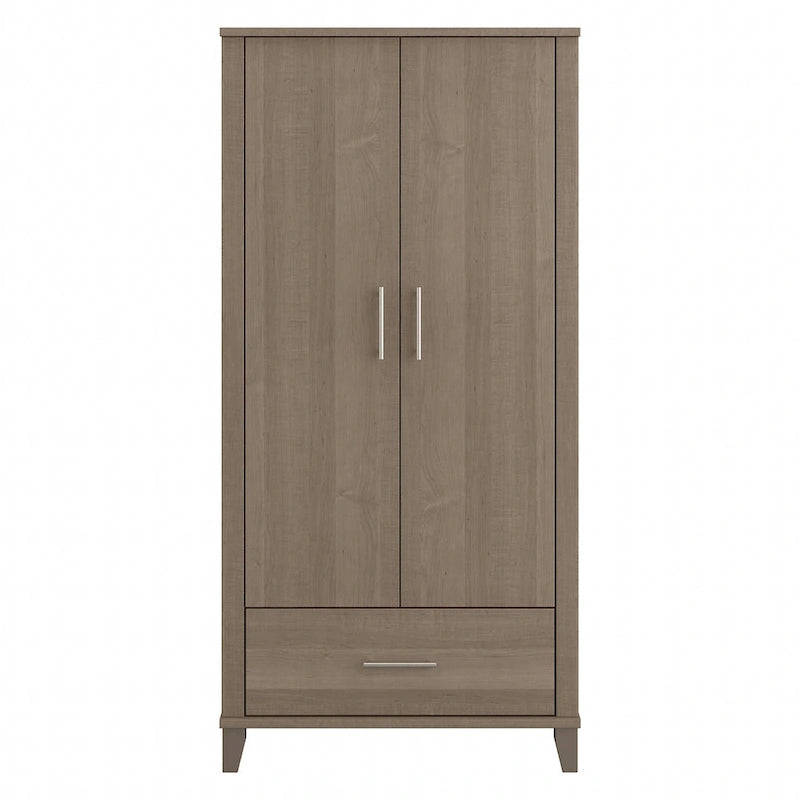 Meuble de rangement haut d'entrée de 32" l x 65" H avec portes, tiroir et étagères réglables, 4 finitions