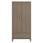Meuble de rangement haut d'entrée de 32" l x 65" H avec portes, tiroir et étagères réglables, 4 finitions