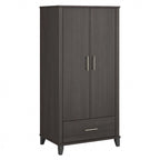 Meuble de rangement haut d'entrée de 32" l x 65" H avec portes, tiroir et étagères réglables, 4 finitions