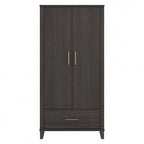 Meuble de rangement haut d'entrée de 32" l x 65" H avec portes, tiroir et étagères réglables, 4 finitions