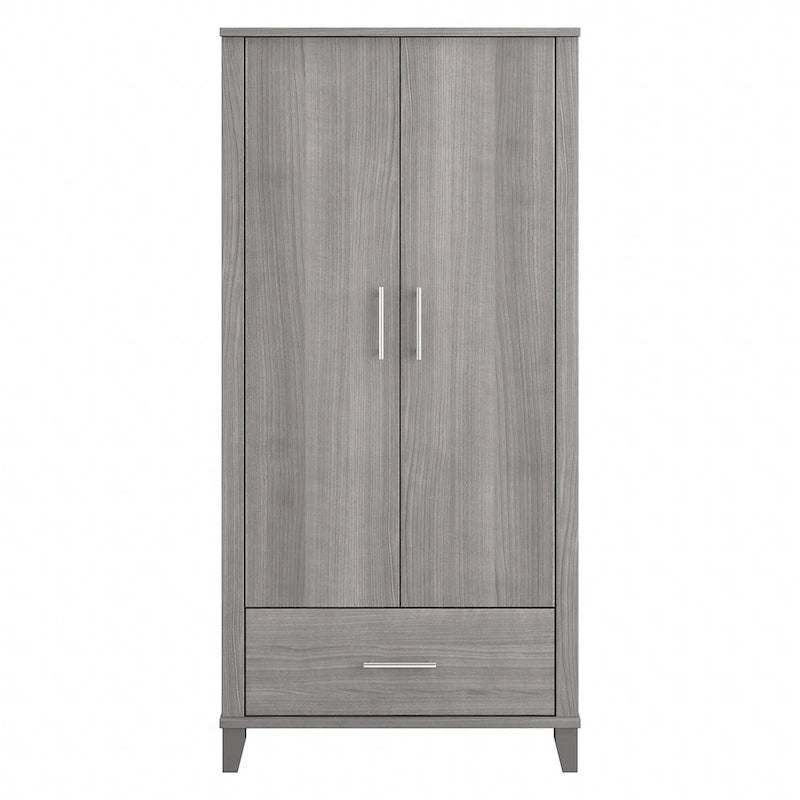 Meuble de rangement haut d'entrée de 32" l x 65" H avec portes, tiroir et étagères réglables, 4 finitions