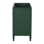 Meuble-lavabo de salle de bain de 91 cm sans lavabo, armoire de rangement de salle de bain moderne avec 2 tiroirs et un tiroir basculant, cadre en bois massif