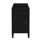 Meuble-lavabo de salle de bain de 91 cm sans lavabo, armoire de rangement de salle de bain moderne avec 2 tiroirs et un tiroir basculant, cadre en bois massif