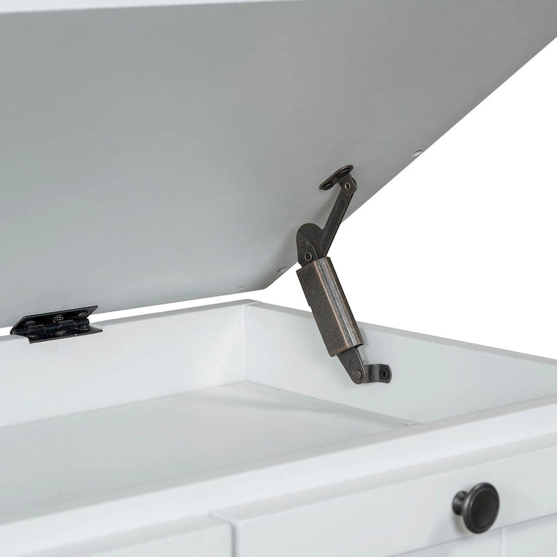 Shoe Bench with Lift Top Cushion Seat & Hidden Space, Entryway Shoe Storage Bench with 3 Drawers, Bedroom End of Bed Bench