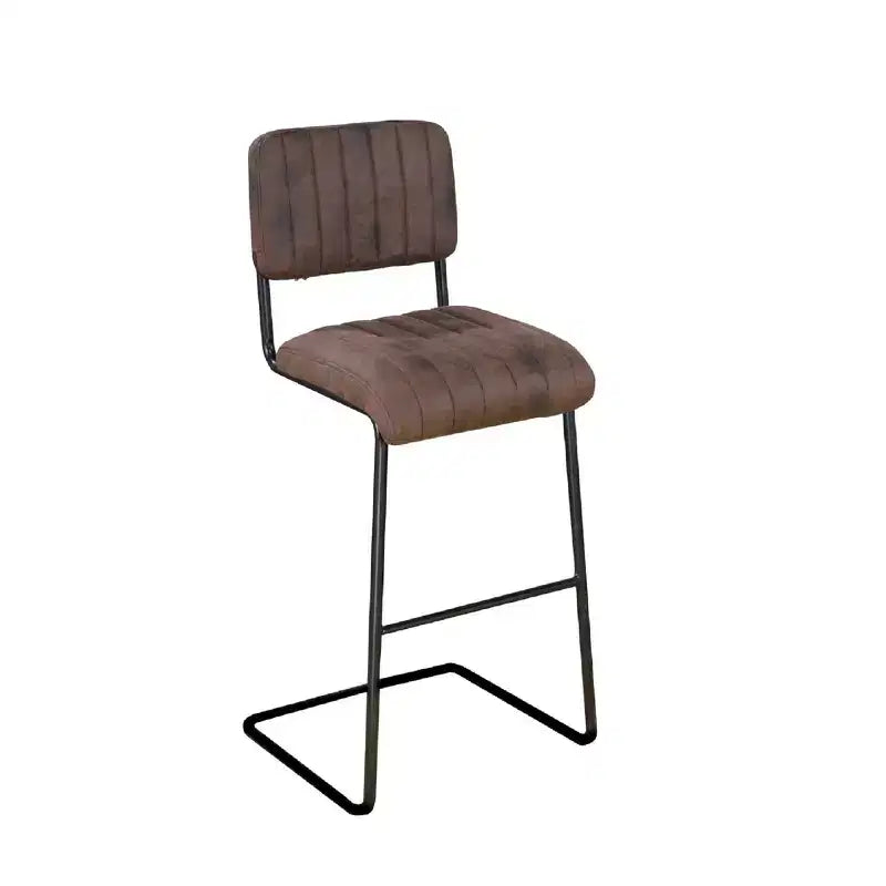 Brassex Lot de 2 tabourets de bar hauteur comptoir Damien Marron