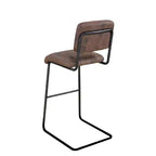 Brassex Lot de 2 tabourets de bar hauteur comptoir Damien Marron
