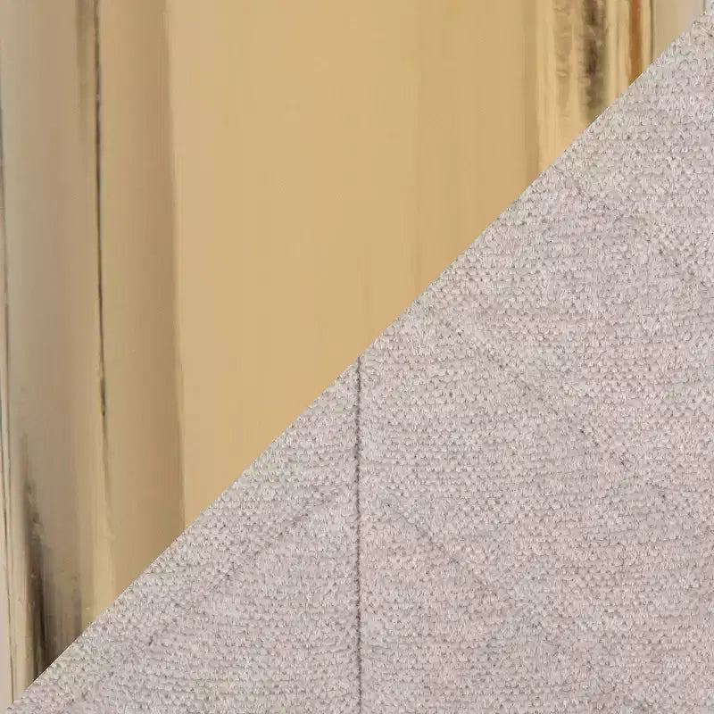 LumiSource Ensemble de 2 tabourets de bar réglables Henry Or/Tissu beige