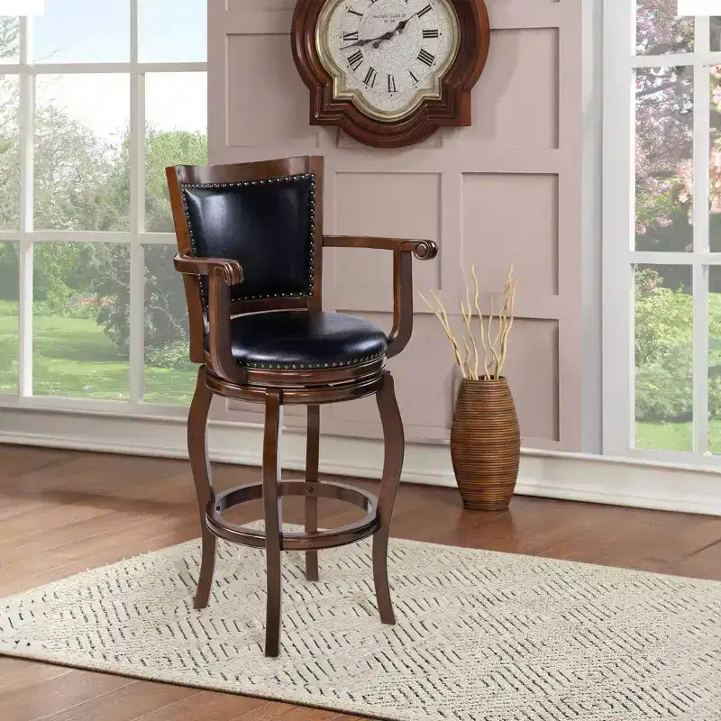 Tabouret de bar pivotant très haut Boraam Jones, finition cappuccino